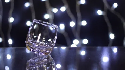 Glass Circling with lights loop Vídeo Stock 96188534
