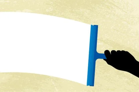 Glass cleaning dust surface with copy space. Stock Illustration