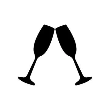 Glass clink Illustrazione stock