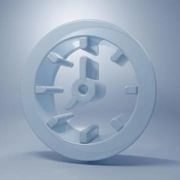 Glass Clock icon isolated on grey background. Time symbol. Minimalism conce.. Stock Illustration