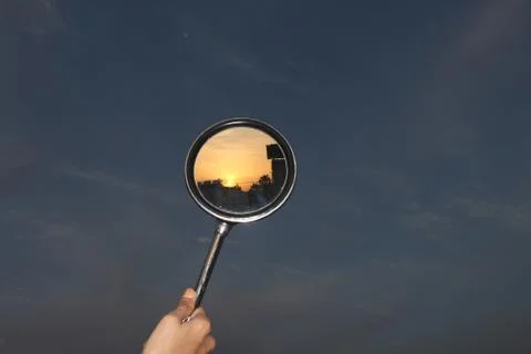 In glass clouds creativity reflect Stock Photos