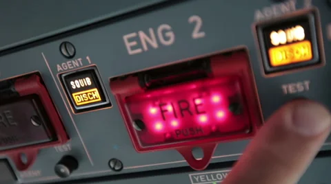 Glass cockpit cabin. Pilot switch electronic controls aircraft Airbus A320 A319 Stock Footage 49450574
