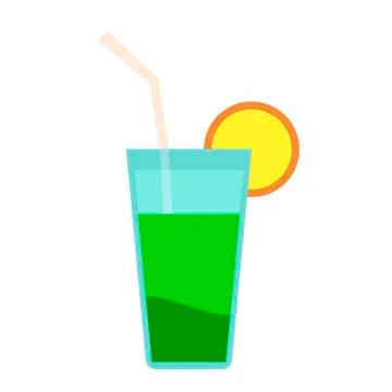 Glass cocktail on white background. Vector illustration. EPS 10. Stock Illustration