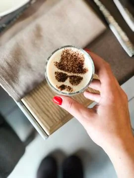  A glass of cocoa Stock Photos