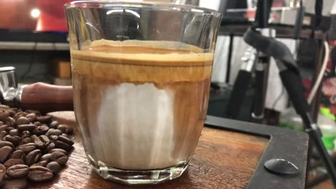 Glass of coffee Video stock 170678925