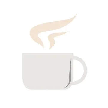 Glass of Coffee Simple Flat Illustration Иллюстрация