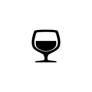 Glass of cognac Stock Illustration