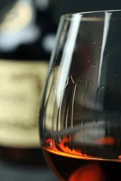 Glass of cognac Stock Photos