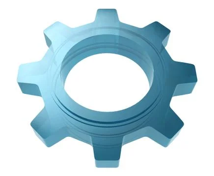 Glass Cogwheel Stock Illustration