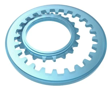 Glass Cogwheel System Stock Illustration