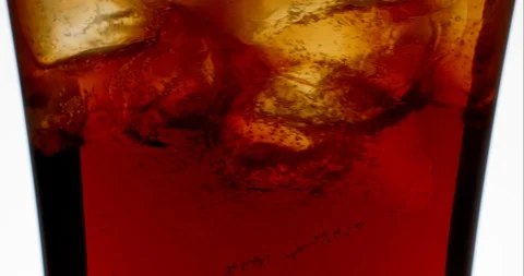 Glass of Cola and ice Stock Footage 127334847