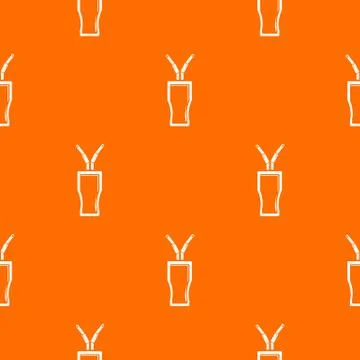 Glass cola pattern vector orange Stock Illustration