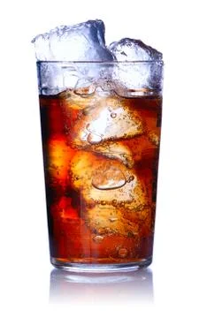 Glass with cola Stock Photos