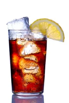 Glass with cola Stock Photos