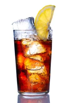 Glass with cola Stock Photos