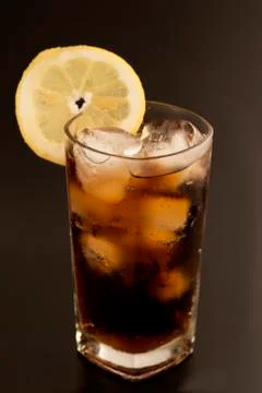 Glass of cola Stock Photos