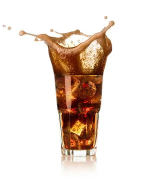 Glass of cola Foto stock