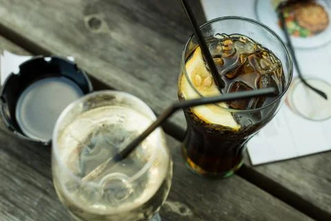 Glass of Cola Stock Photos