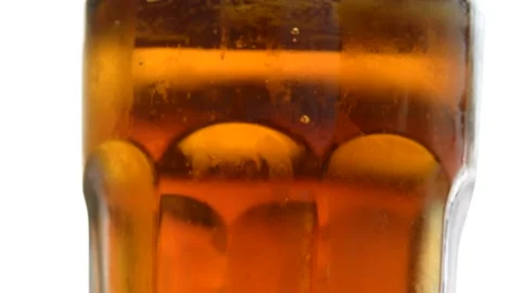 Glass with cold beer with bubbles. soft selective focus Stock Footage 163077981