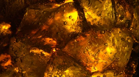 Glass of cold cola with ice cubes Stock Footage 60001590