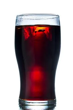 Glass of cold cola Stock Photos