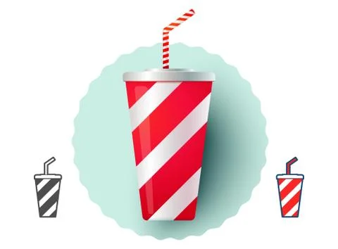 Glass with cold drink Иллюстрация