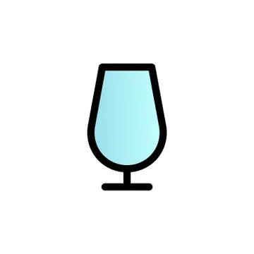 Glass color gradient vector icon Stock Illustration