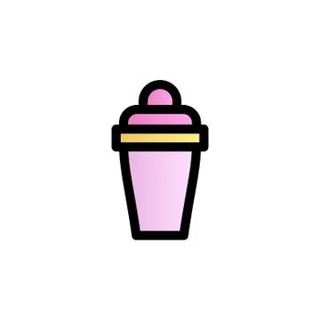 Glass color gradient vector icon Stock Illustration