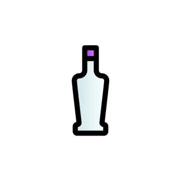 Glass color gradient vector icon Stock Illustration