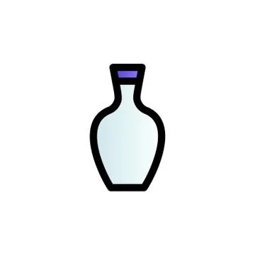 Glass color gradient vector icon Illustrazione stock