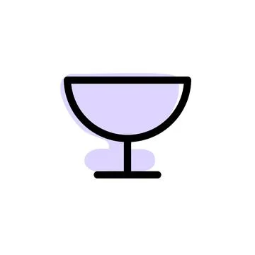 Glass with color shadow vector icon in glass drink set Stock Illustration