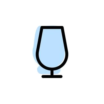 Glass with color shadow vector icon in glass drink set Stock Illustration