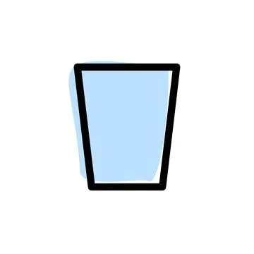 Glass with color shadow vector icon in glass drink set Stock Illustration