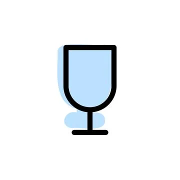 Glass with color shadow vector icon in glass drink set Stock Illustration