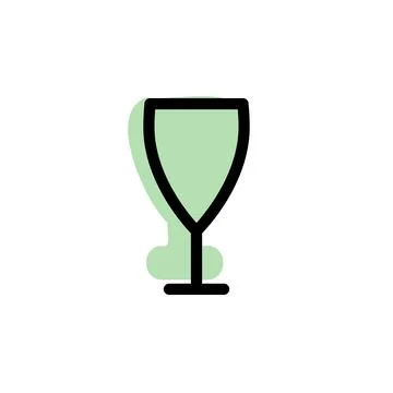 Glass with color shadow vector icon in glass drink set Stock Illustration