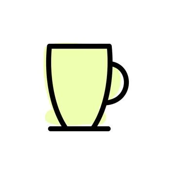 Glass with color shadow vector icon in glass drink set Stock Illustration