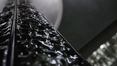 Glass column at the underground metro station Stock Footage 246169034