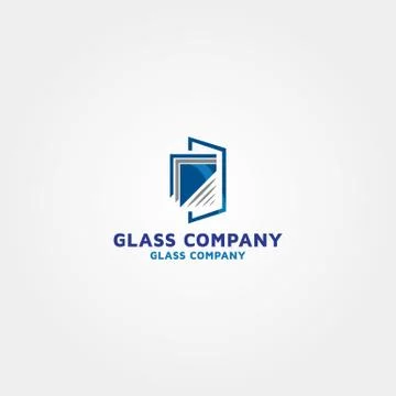 Glass Company Vector Logo design Stock Illustration