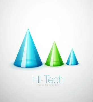 Glass cone background Illustrazione stock