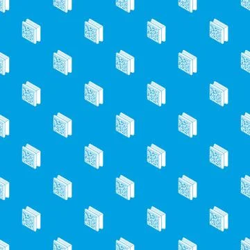Glass construction block pattern seamless blue Stock Illustration
