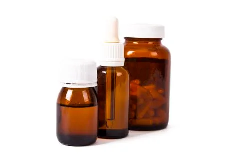 Glass containers Stock Photos