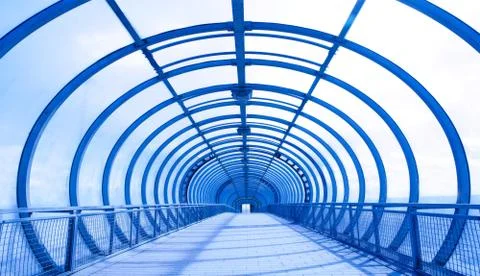 Glass corridor Foto stock