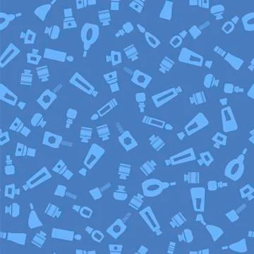Glass Cosmetic Bottles Seamless Pattern Stock Illustration