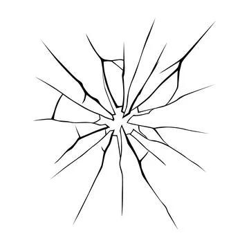 Glass crack broken texture window. Ice glass cracked effect background bullet Illustrazione stock