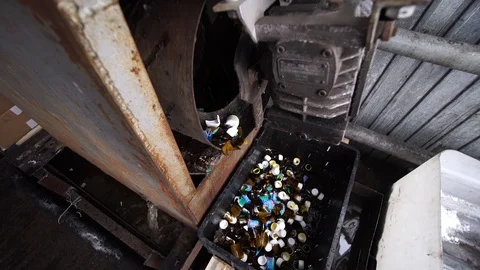 Glass crushing technology machine Video stock 103991626