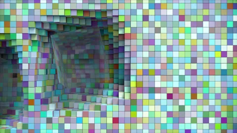 Glass Cube Mosaic Video stock 196977062