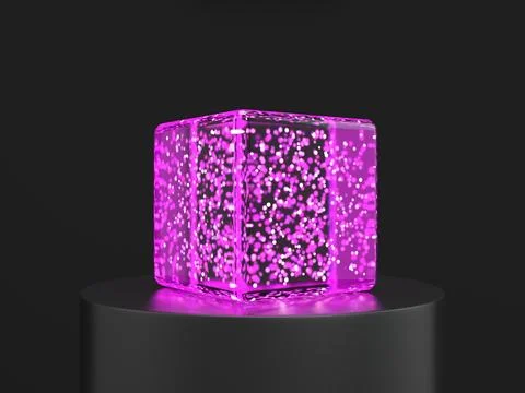 Glass cube Stock Photos