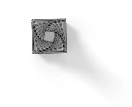 Glass cube pyramid Stock Illustration
