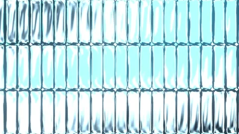 Glass cube wall backgound cold metal cyan blue VJ seamless loop for show0001 Stock Footage 338299421