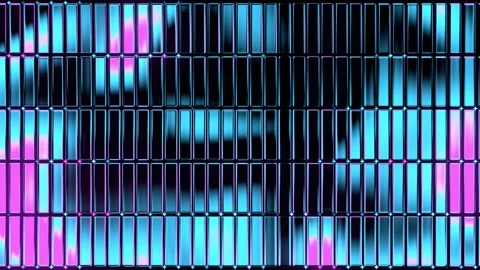 Glass cube wall backgound pink with blue VJ seamless loop for party0001-0300 Stock Footage 338299442
